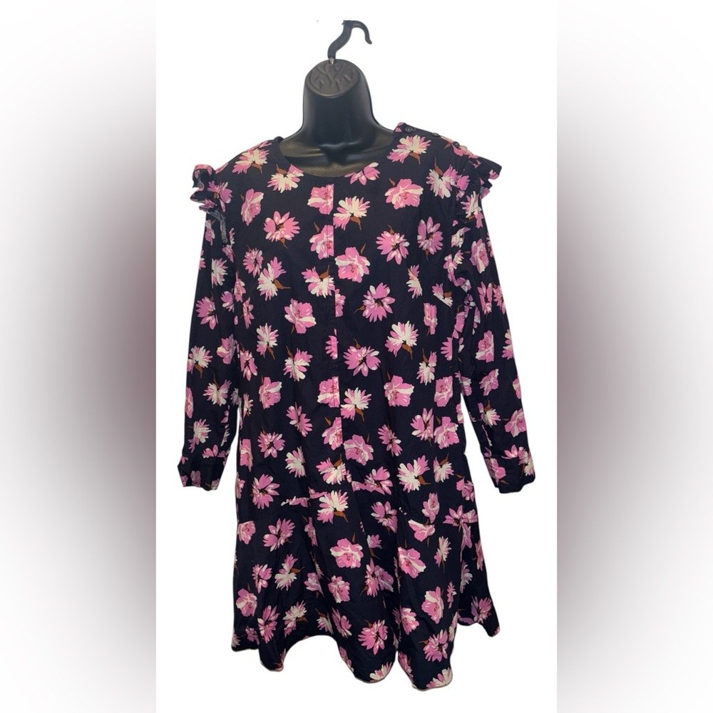FREE ASSEMBLY Button Shoulder Mini Dress with Long Sleeves NWOT - Picture 3 of 8